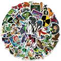 50pcs Cartoon Ben 10 Little Fresh Stickers DIY Luggage Laptop Bicycle Skateboard Waterproof PVC Graffiti Children's Toy Stickers. 