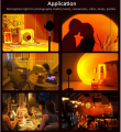 USB Sunset Projector Led Night Light Sun Projection Desk Lamp Table Lamp for Bedroom Bar  Wall Decoration Lighting By E Light. 