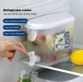 "Refrigerator Water Dispenser - 3.5L Leak-Proof Cold Water Jug with Tap for Fridge - High-Temperature Resistant Plastic Cooler with Easy-Lift Handles". 