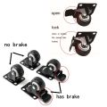 4Pcs 2 inchin Heavy Duty Swivel Caster Wheels with Safety Dual Locking and Polyurethane Foam No Noise Wheels, Load Bearing 2inch Wheels. 