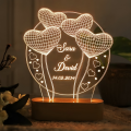 Pak Earth Store Customize 3d Birthday Names illusion table lamp, Heart Light Lamp, Night Lamp, Decoration Piece, Gift Piece,Birthday lamp, anniversary Lamp, birthday gifts, 3d illusion lamp, customized name lamp , name lamp for birthday , lighting name. 
