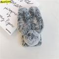 Soft Plush Case For iPhone 13 14 15 11 12 Pro XR X Xs Max 7 8 6 6s Plus 5 5S SE mini 3D Furry Rabbit Bunny Warm Fur Hair Cover Straggle Steipos. 