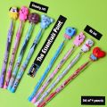 4 x BTS / BT21 pencils - Fancy Lead Bullet Push (sika) Pencil For Kids (Girls and Boys). 