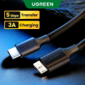 UGREEN USB Type C to Micro USB 3.0 External Hard Drive Fast Data Transfer & Charge Sync Cable for Western Seagate Toshiba Canvio Samsung Galaxy S25 S24 Note 20. 