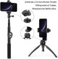 Tripod Clip Bracket Holder For Mobile Phone With 1/4 inch Nut Two Screw Holes For Vertical / Horizontal Mounting - Tripod Clip For Phone - Black. 