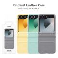 Official Style Kindsuit Leather Case with Hinge Protector for Samsung Galaxy Z Flip 6. 