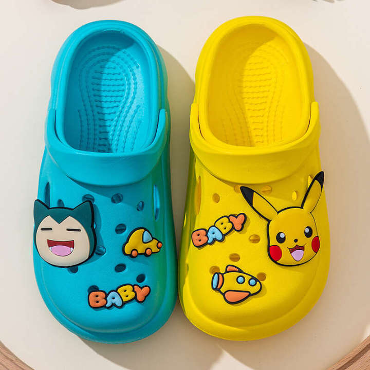 Pok é mon Cave Children's Summer Pikachu Indoor Anti slip Boys' Sandals and Slippers Girls' Beach Shoes