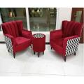 Bedroom Chairs with Table imported valvet fabric with contrast(customized)2 seater sofa set living room. 