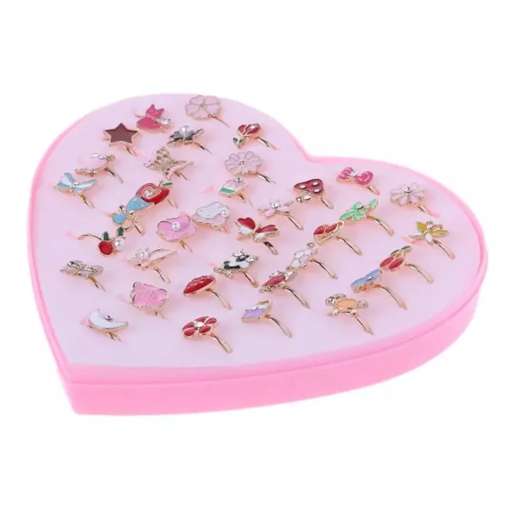 12pcs%20Cute%20Cartoon%20Kids%20Rings%20Kawaii%20Korean%20Children%20Girls%20Flower%20Alloy%20Finger%20Ring%20Child%20Jewelry%20Gift%20Adjustable%20Rings%20-%20Image%204