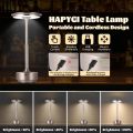 Rechargeable Cordless LED Table Lamps Touch Sensor Light, 3-Levels Portable Dimming Wireless Battery Operated Lamp，Nightstand Lamp/Night Light/Restaurant Table/Outdoor/Coffee/Bar. 