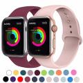 Original Watch Strap for iWatch Series 7 6 SE 5 4 3 2 1 Silicone Watch Bands for Apple Watch 38mm 40mm 41mm 42mm 44mm 45mm Smart Watch Bracelet Belt Replacement Loop Accessories. 