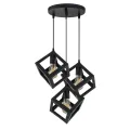 3in1 Base Square Cube Hanging Lamp / 2in1 Base Square Cube Hanging Lamp, Ceiling Lamp, Pendant Lamp, For Home, Office, TV Lounge, Bed Room, Led Light, Led Bulb, Filament Bulb. 