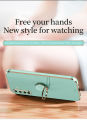 For Realme XT Back Cover with Ring Holder Stand Plating Square Bumper Protective Case Camera Lens Protection Soft Silicone Shockproof Mobile Phone Cases. 