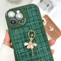 BILI for Vivo V27 5G / V27 Pro 5G Cover With Ballet Dancer Fabric Back Lens Protection Soft Silicone Phone Cases. 