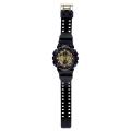Casio G Shock Gold Color Dial Analog-Digital Led Light World Time Multi-Function Black Resin Band Watch-GA-140GB-1A1DR. 