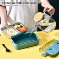 Amamia Lunch Storage Box Rust-proof Heat-resistant Spoon Chopsticks Included Bento Box. 