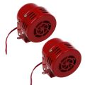 2X 12V Automotive Air Raid Siren Horn Car Truck Vtg Motor Driven Fire Rescue Usa. 
