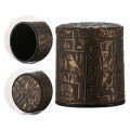 Professional Dice Cup Set PU Leather Game Dice Stacking Set with Cup for Indoor Entertainment Party Board Games Supplies. 