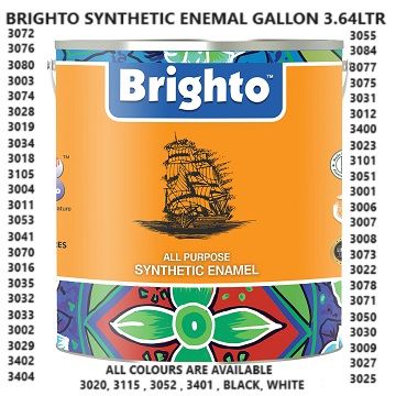 Brighto Paints Synthetic Enamel Gallon (3.64 liter)
