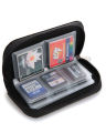 Bag Memory Cards Case To Keep Collection Of Memory cards For Cameras And Phone - Black. 