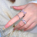 Temperament Rings New Fashion Rings Sweet Style Rings Crystal Rings Fashion Rings For Women Pink Rings. 