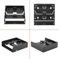 2.5" 3.5" HDD SSD Mounting Bracket Tray for 5.25 inch Computer Floppy Drive Bay. 