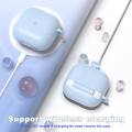 [Only Cover] ARMICO for AirPods 4th Generation Case Cover 2024, Military Grade Soft Silicone Shock-Absorbing for AirPods 4 Case with Keychain. 