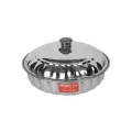 Stainless Steel Roti Box with Lid Style Riko - National Gold. 