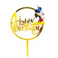 Mickey Mouse Kids Golden color Happy Birthday Cake Topper for Birthday Party. 