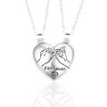 Necklace For Women Couple Matching Jewelry Accessories Anniversary Gift Creative Heart Pendant Couple Necklace Wedding Magnetic. 