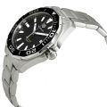 Tag Heuer Aquaracer Silver Stainless Steel Black Dial  Quartz Watch for Gents - WAY101ABA0746. 