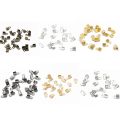 200pcs Iron Clip Buckle Cord End Tip Fold Over Clasp Crimp Bead Connector For DIY Necklace Bracelet Jewelry Making Accessories. 
