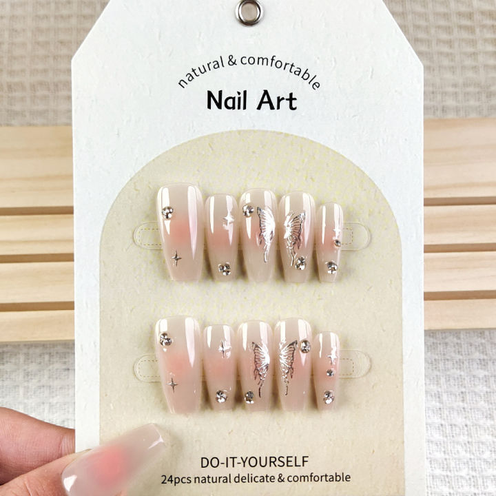 Butterfly%20Flash%20Diamond%20Paste%2024Pcs%20Wearable%20Artificial%20Nails%20%E2%80%93%20Light%20Luxury%20Pure%20Stylish%20Pattern%20Nails%20-%20Image%204