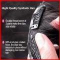 5 Clips In Straight Hair Extension - Natural Brown. 