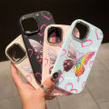 UCUC for Samsung A05S Back Cover Rainbow Butterfly Luxury Plating Lens Soft Candy Phone Case. 