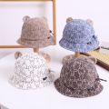 Baby Bucket Hat For 3-12M New Spring Baby Boys Girls Sunshade Hat Cute Cartoon Bear Print Outdoor Summer Kids Hat Fishing Cap. 