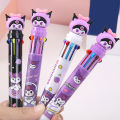Cute Cartoon Kuromi 10 Color Ball Pen Kawaii 0.7Mm Multi Color Pen Student Writing Tool Pen Children Stationery Gift Yao Store. 