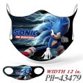 Sonic the Hedgehog Color Cartoon Windproof and Dustproof Face Mask Fashion Accessories for Men and Women Children Gifts. 