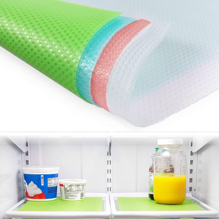 Refrigerator Mats Shelf Liner EVA Non Adhesive Waterproof Washable DIY for Kitchen Fridge Mats Drawer Shelves Pads Table Placemats - 45* 100CM Roll