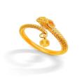 Personality Dragon Wagging Tail Ring 2024 Chinese Zodiac Dragon Trendy Design Metal Open Adjustable Finger Rings Female Jewelry. 