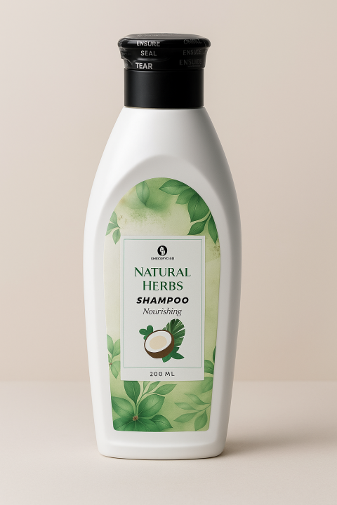 Herbal Shampoo Organic – For Hair Growth & Hair Fall Control | Sulphate-Free with 14 Vitamin Herbs – 200ml