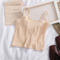 Women Purple Crop Tops Female Knitted Camisoles Cotton Solid Cute Tube Tops Camis Straps Plain Basic Tops For Women. 