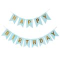 Wonderful Happy Birthday Theme Set "Including Birthday Banner +30 Balloons + 2 Foil Balloons Stars" - Grand Birthday & Party Items, Birthday Decorations & AccessoriesThemes for Baby, Boy & Girl, Birthday Decoration. 