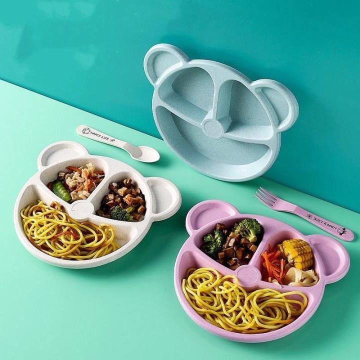 5Pcs%20Dinner%20Plate%20Wheat%20Straw%20Tableware%20Cartoon%20Bear%20Children%20Dishes%20Kids%20Dinner%20Plate%20Baby%20Eating%20Anti-hot%20Training%20Dinnerware%20Set%20-%20Image%206