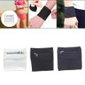 Wrist Wallet Wristband Zipper Sweatband Fitness Exercise Hiking Pouch Bag. 