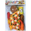 Fast Food -  Pizza & Burger Cooking and Cutting Play Set. 