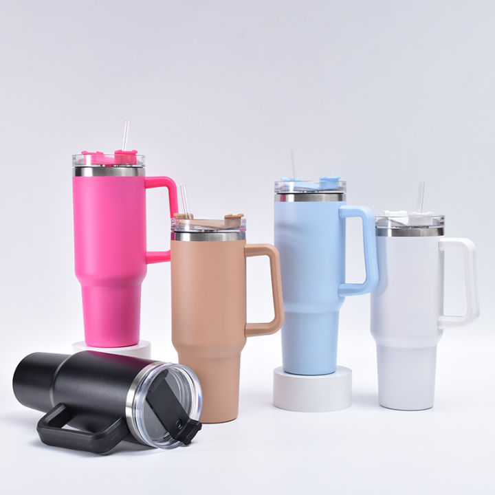 Drinkware 40oz Mug Tumbler FlowState Stanley Quencher 1200ML Stanley Cup Stainless Steel Vacuum Insulated Tumbler Ice Coffee Cup