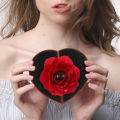 Rose Flower Rotating Ring Box, Proposal Box,Jewelry Box(Without Ring). 
