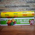 Cling Film Wrapping Paper 30cm Wide Roll Wrapping Sheet Original Food Wrap - cling film food wrap 30cm cling film cover - cling film wrap Approx. 14 meter Long Art# TLJ -C-Wrap90140-30x14-GroFCF-0001. 