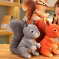Plush Squirrel Toys Festive Desktop Ornaments Stuffed Squirrel Toy. 